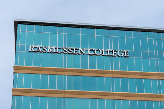 Rasmussen College Exterior and Trademark Logo