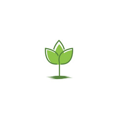 Green garden green leaf Logo Template