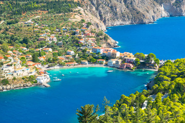 Fototapeta premium Beautiful view of Assos Village - Kefalonia, Ionian Islands - Greece