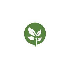 Green garden green leaf Logo Template