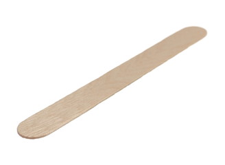 Medical throat inspection spatula isolated on white background with clipping path