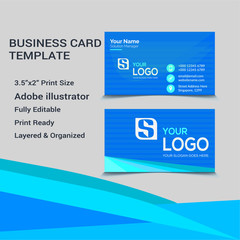 Print-ready Modern presentation card. Vector business card template. Visiting card for business and personal use. Vector illustration design.