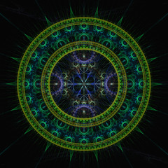 Abstract circle fractal polygonal pattern 