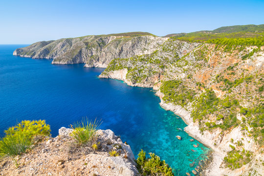 Beautiful summer day in Porto Schiza - Kampi - Zakynthos, Ionian Islands - Greece
