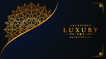 Modern luxury ornamental mandala background with arabesque pattern arabic
 islamic east style.decorative mandala for print, poster,cover, brochure, flyer, banner
