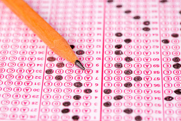 The competitive exams to measure learning, Optical form, test, exam