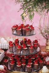 Wedding Setup. Sweet table with decoration 