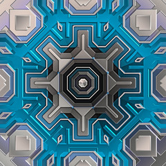 3d effect - abstract octagonal geometric pattern 