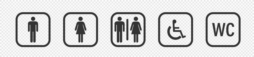 Toilet sign. WC sign. Vector illustration