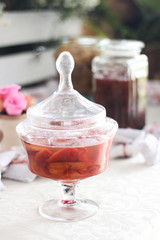 Wedding decoration with compote sweet 