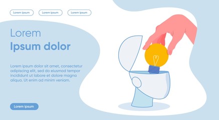 New Idea Birth Flat Landing Page Vector Template