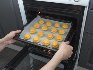 Ramadan sweets. Preparation of Egyptian cookies "Kahk El Eid" - cookies of El Fitr Islamic Feast