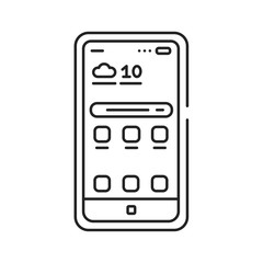 Mobile devices black line icon. Computers small enough to hold and operate in the hand. Pictogram for web page, mobile app, promo. UI UX GUI design element. Editable stroke