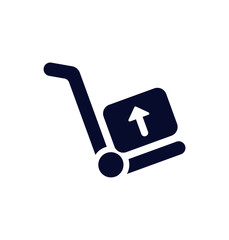 Trolley icon on white background, trolley illustration sign, Vector illustration in flat style. Icon design for website.