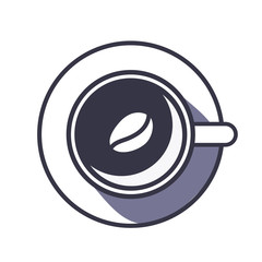 Coffee Cup on white background. Flat Style vector Illustration. Decorative Design for Cafeteria, Posters, Cards, Banners 