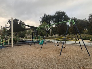 Fototapeta premium Shelter-in-place: empty playground in the park