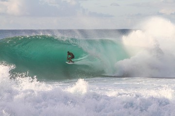 Man surfing in sea