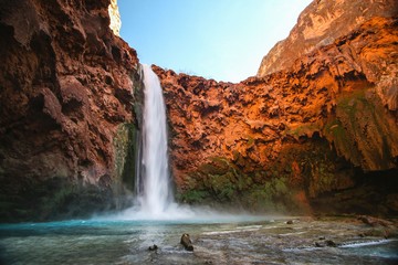 View of waterfall in Grand Canyon National Park - obrazy, fototapety, plakaty