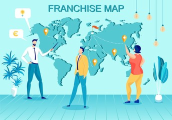 Franchise Business Company Extension World Map.