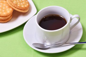 コーヒーとビスケット