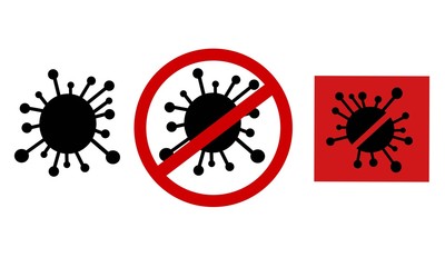 Coronavirus sign vector set for social media news post