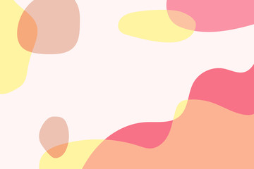 Vector bright background with copy space. Trendy design. Abstract elements colored in overlap style