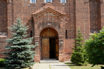 Kastsole St. Barbara in Vitebsk. Belarus. Catholic Cathedral near the cemetery