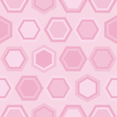 Pink polygon vector seamless pattern