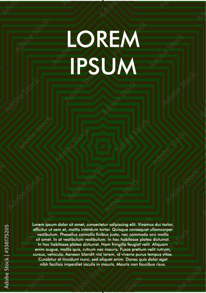Poster graphic design template with geometric background.