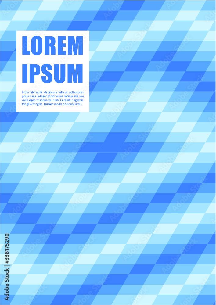 Poster graphic design template with geometric background.