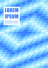 Graphic design template with geometric background.