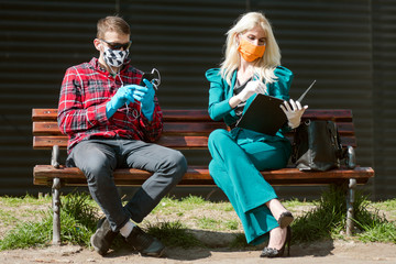 Fototapeta premium life in season of coronavirus