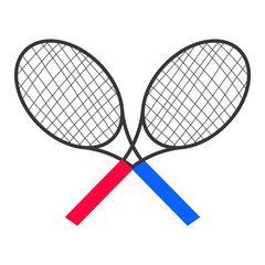 Badminton labels and icons set.