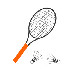 Badminton labels and icons set.