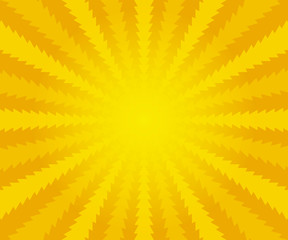 Retro comic rays yellow background. Dots texture. Vector illustration in pop art retro style