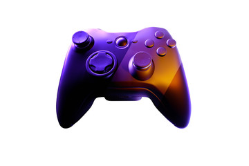 video game controller, 3d rendering, gray background, Xbox controller, white background, isolated game controller © kiranprem