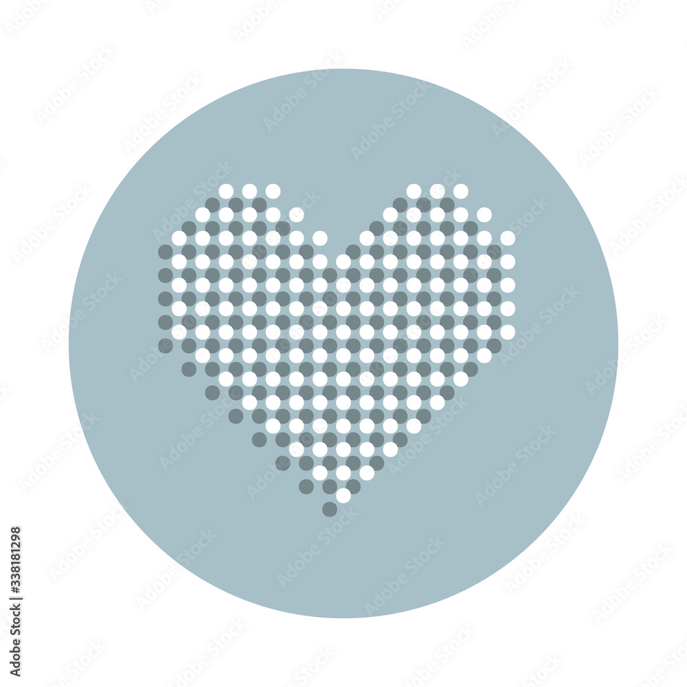 Poster heart points badge icon. simple glyph, flat vector of heart icons for ui and ux, website or mobile a