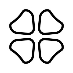 Clover icon on white background