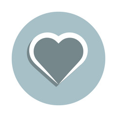 Heart hand drawn badge icon. Simple glyph, flat vector of heart icons for ui and ux, website or mobile application