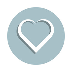 Heart hand drawn badge icon. Simple glyph, flat vector of heart icons for ui and ux, website or mobile application
