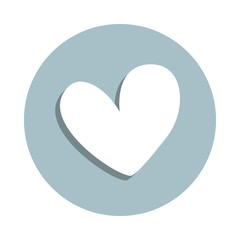 Heart flat badge icon. Simple glyph, flat vector of heart icons for ui and ux, website or mobile application