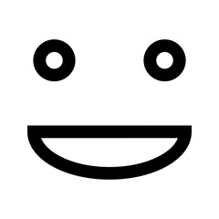 Face icon vector on white background
