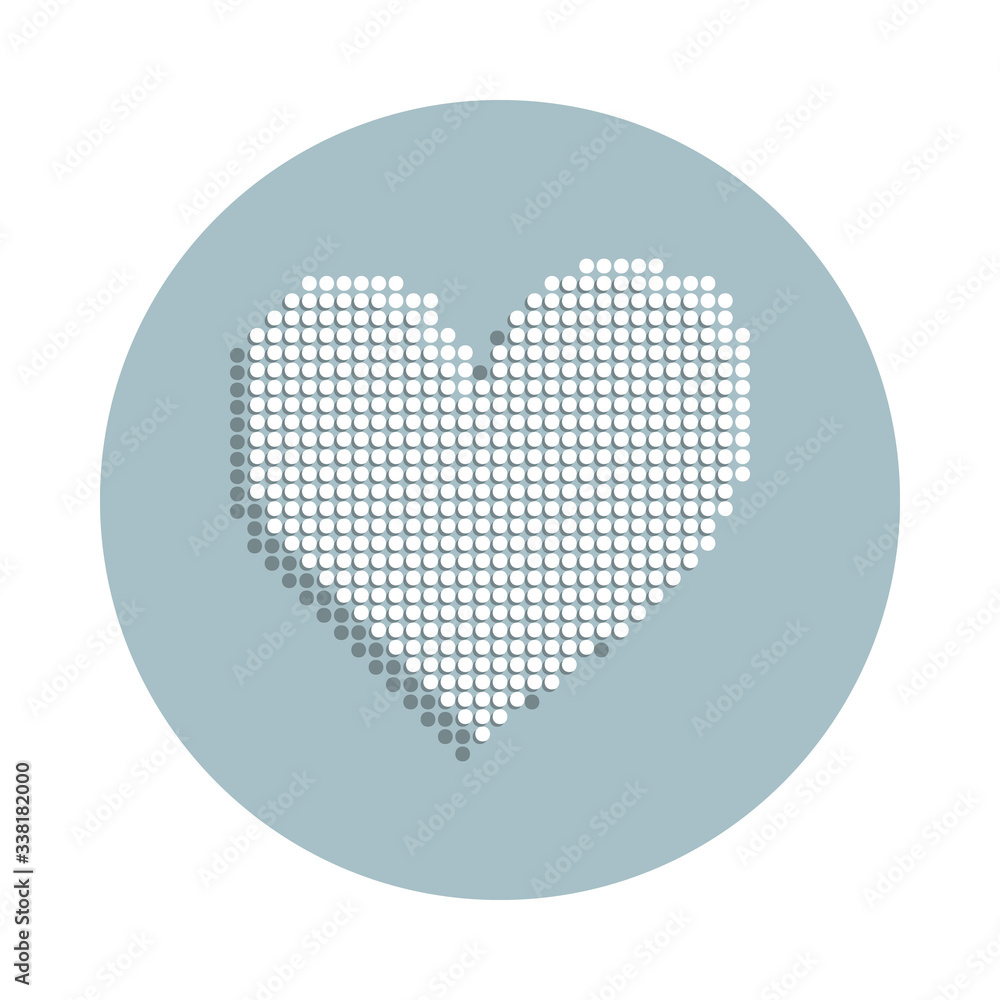 Poster heart points badge icon. simple glyph, flat vector of heart icons for ui and ux, website or mobile a
