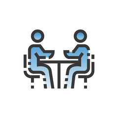 meeting icon vector illustration .