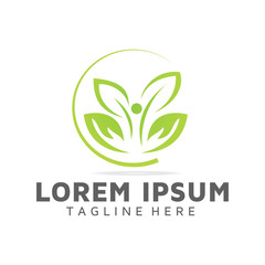 Yoga template logo design.