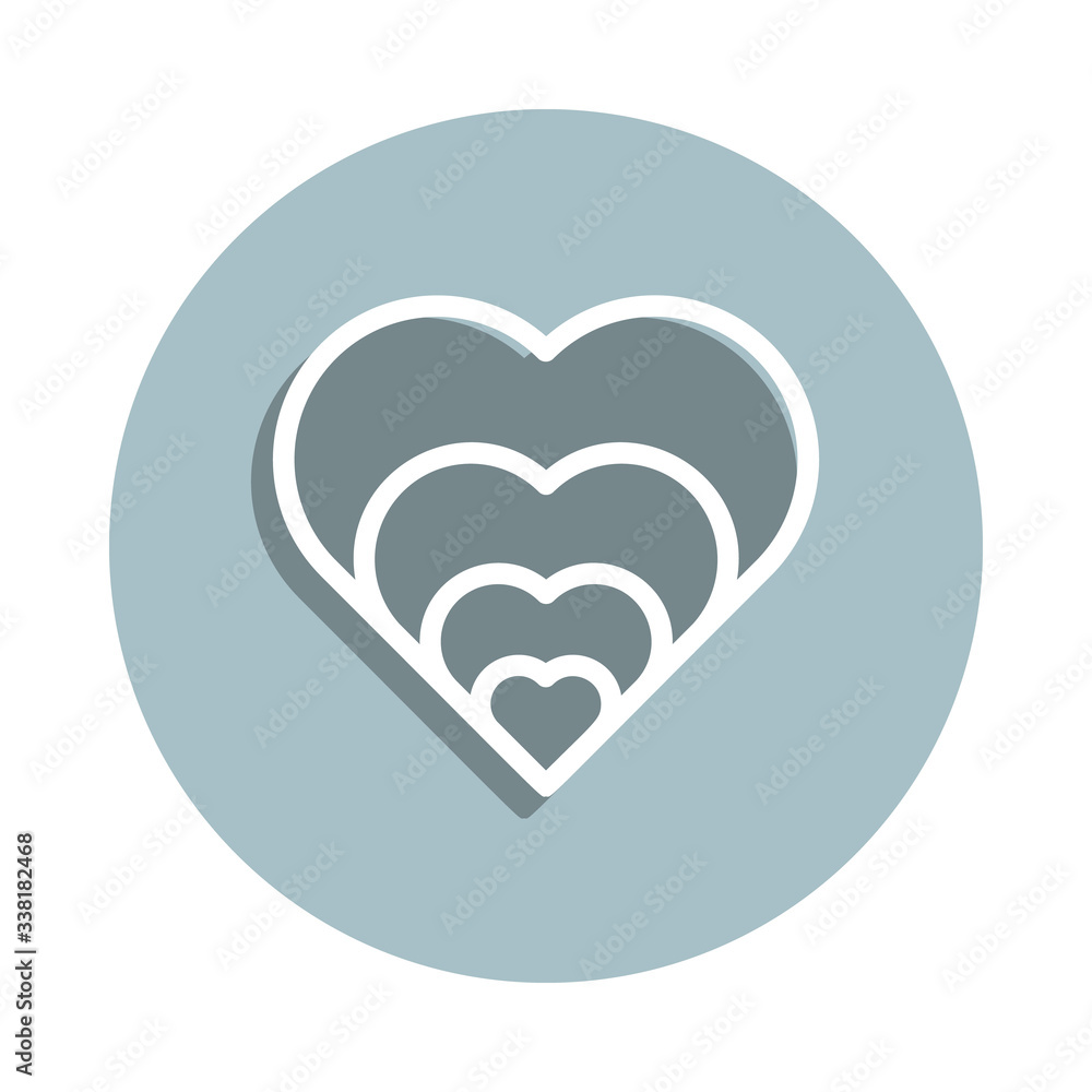 Poster heart outline badge icon. simple glyph, flat vector of heart icons for ui and ux, website or mobile 