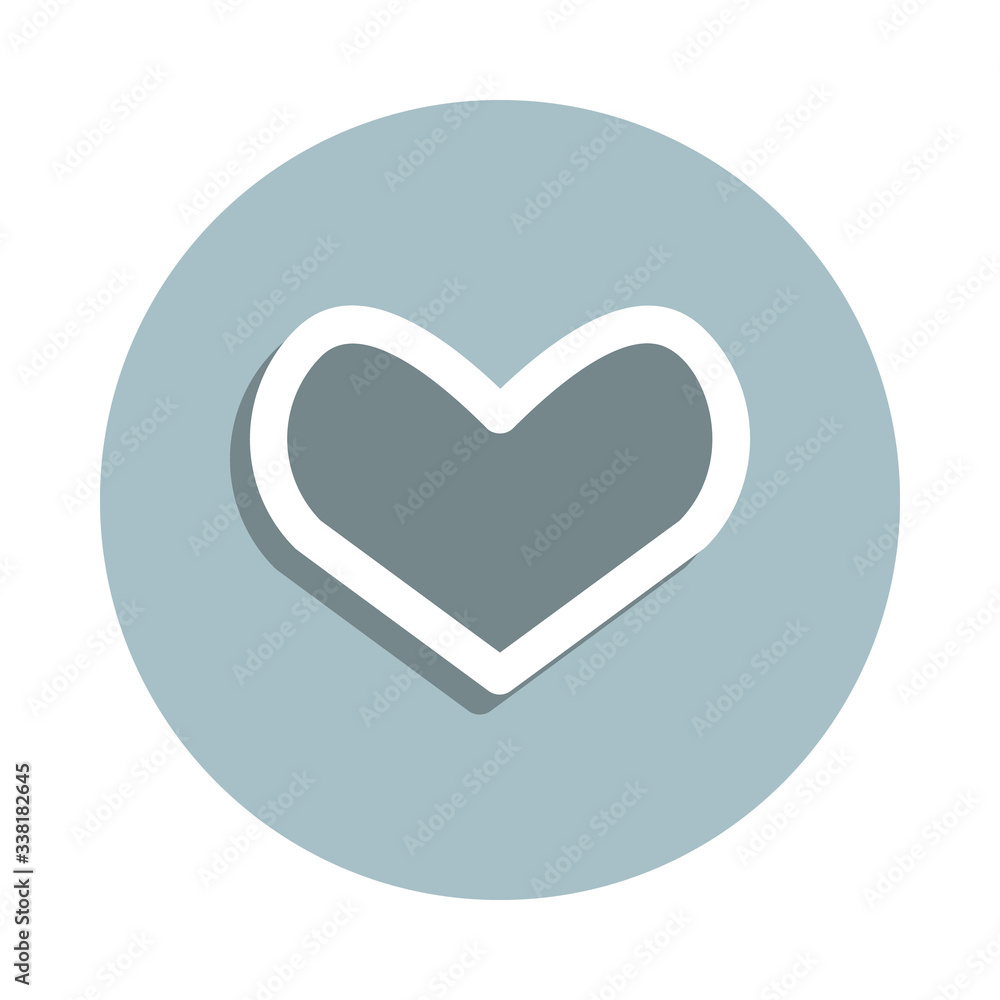 Poster heart outline badge icon. simple glyph, flat vector of heart icons for ui and ux, website or mobile 
