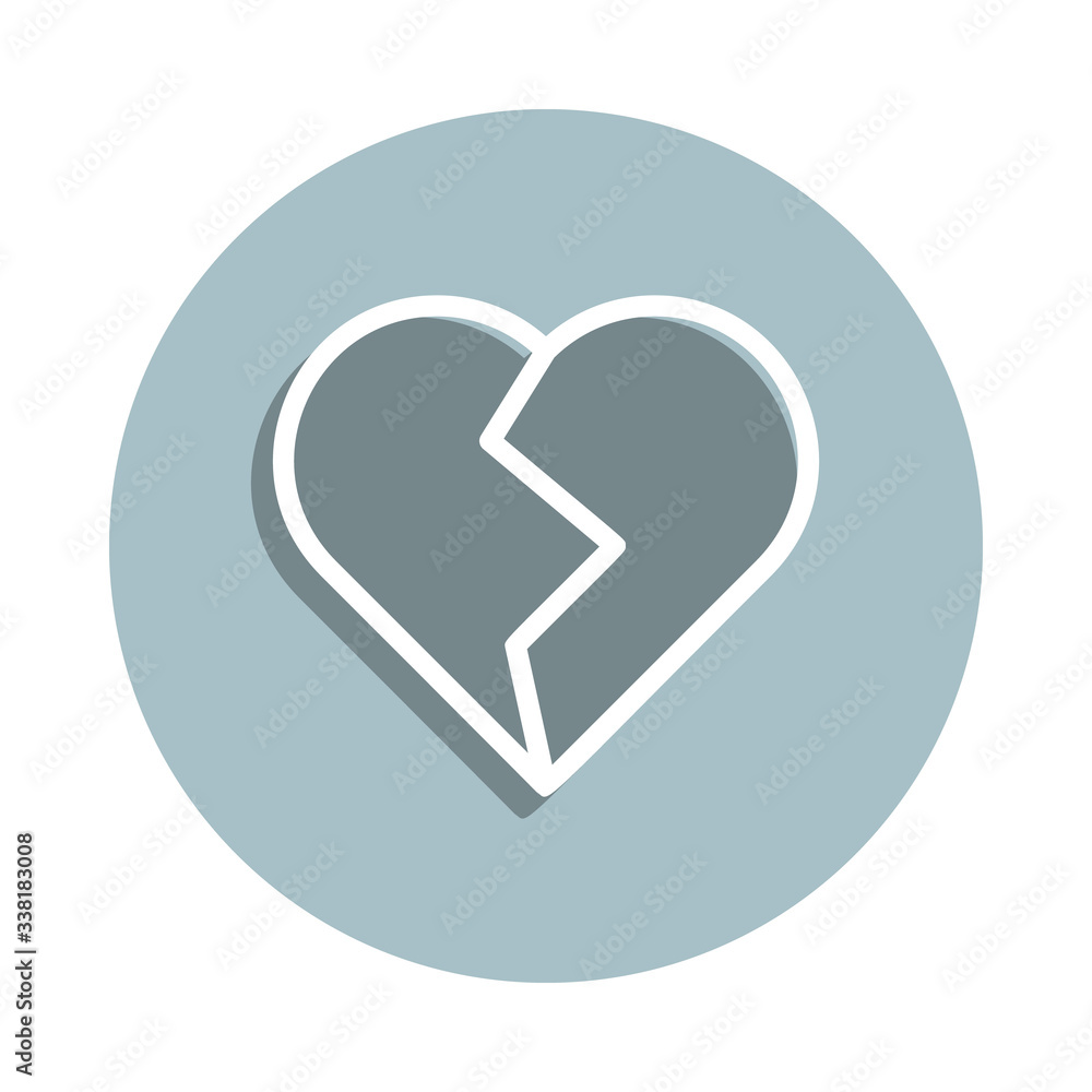 Poster heart outline badge icon. simple glyph, flat vector of heart icons for ui and ux, website or mobile 