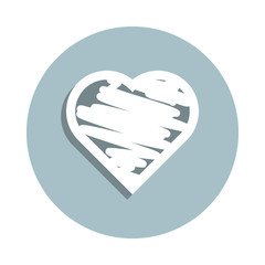 Heart hand drawn badge icon. Simple glyph, flat vector of heart icons for ui and ux, website or mobile application