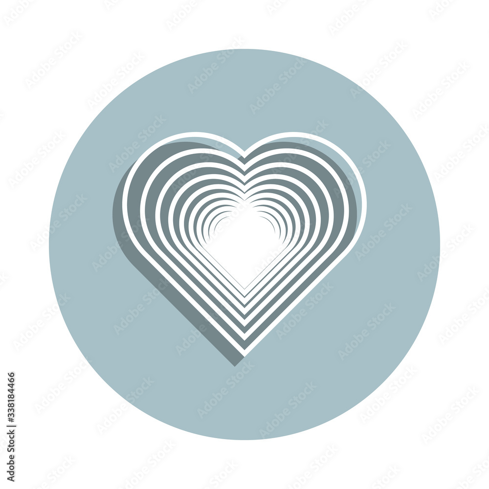 Poster heart outline badge icon. simple glyph, flat vector of heart icons for ui and ux, website or mobile 